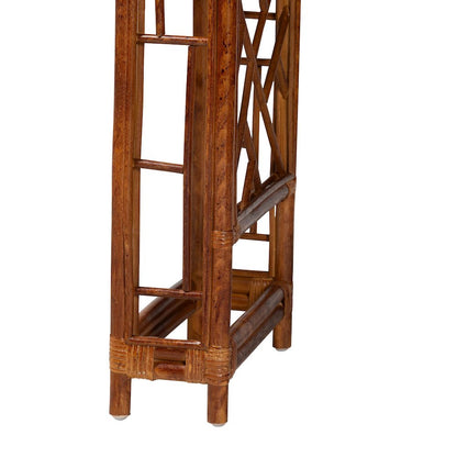 Wahid Marbled Tortoise Natural Rattan Console Table