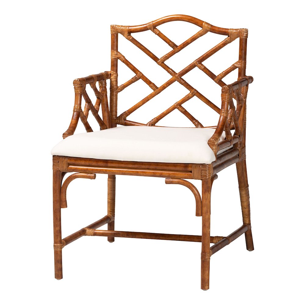 Armchair - Handcrafted Wicker Accent Seating with Open Back