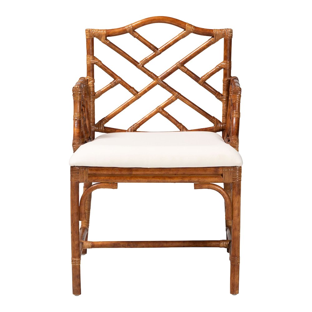 Armchair - Handcrafted Wicker Accent Seating with Open Back