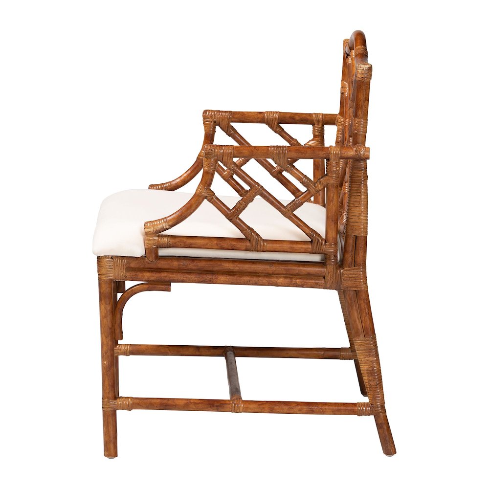 Armchair - Handcrafted Wicker Accent Seating with Open Back
