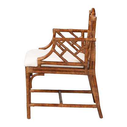 Armchair - Handcrafted Wicker Accent Seating with Open Back