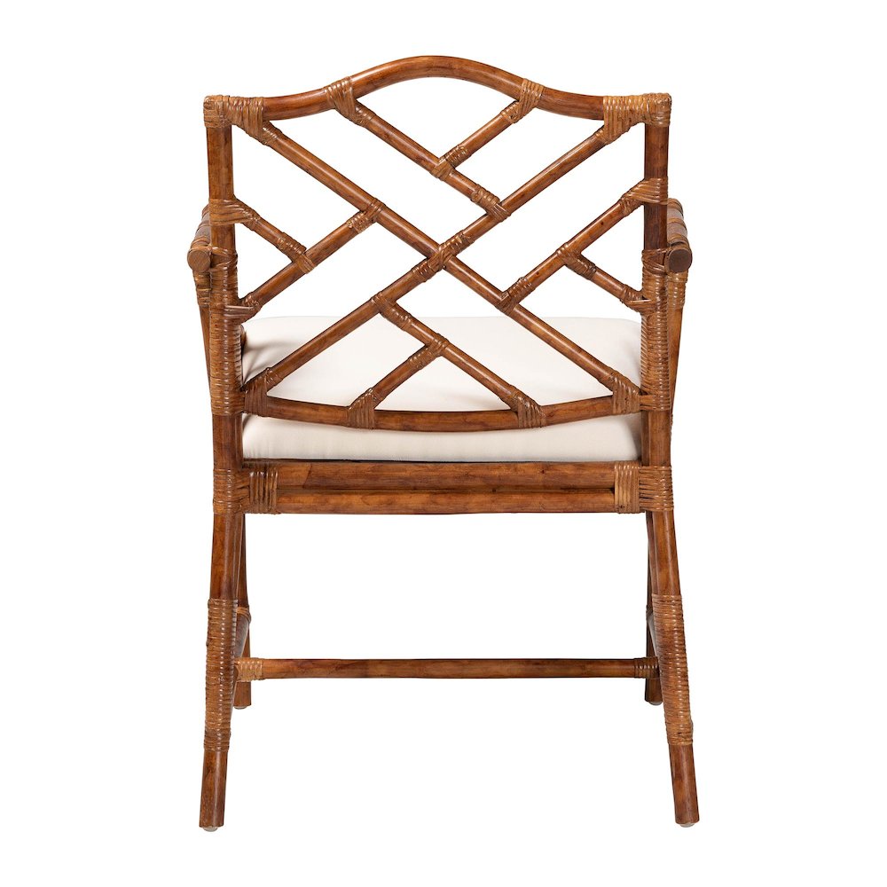 Armchair - Handcrafted Wicker Accent Seating with Open Back
