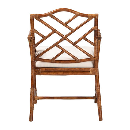 Armchair - Handcrafted Wicker Accent Seating with Open Back