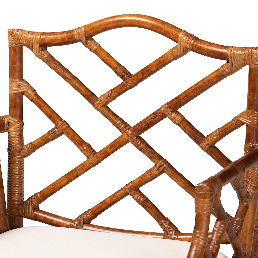 Armchair - Handcrafted Wicker Accent Seating with Open Back