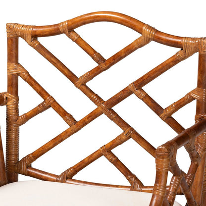 Armchair - Handcrafted Wicker Accent Seating with Open Back