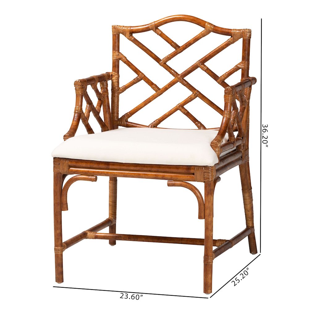 Armchair - Handcrafted Wicker Accent Seating with Open Back