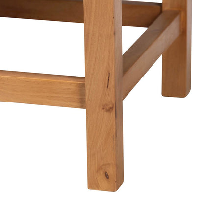Accent Bench - Handwoven Seagrass Accent Seating with Mahogany Wood Frame