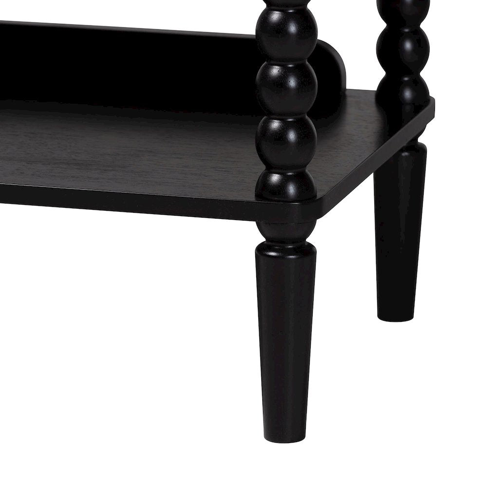 Lucera Bobbin Display Shelf - 5-Tier Open Frame Vertical Bookcase, Black