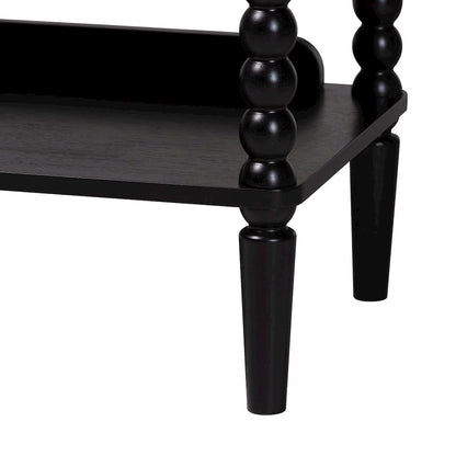 Lucera Bobbin Display Shelf - 5-Tier Open Frame Vertical Bookcase, Black