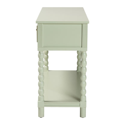Console Table with Spindle Legs, 2 Drawers, Turned Detailing, Open Shelf Storage