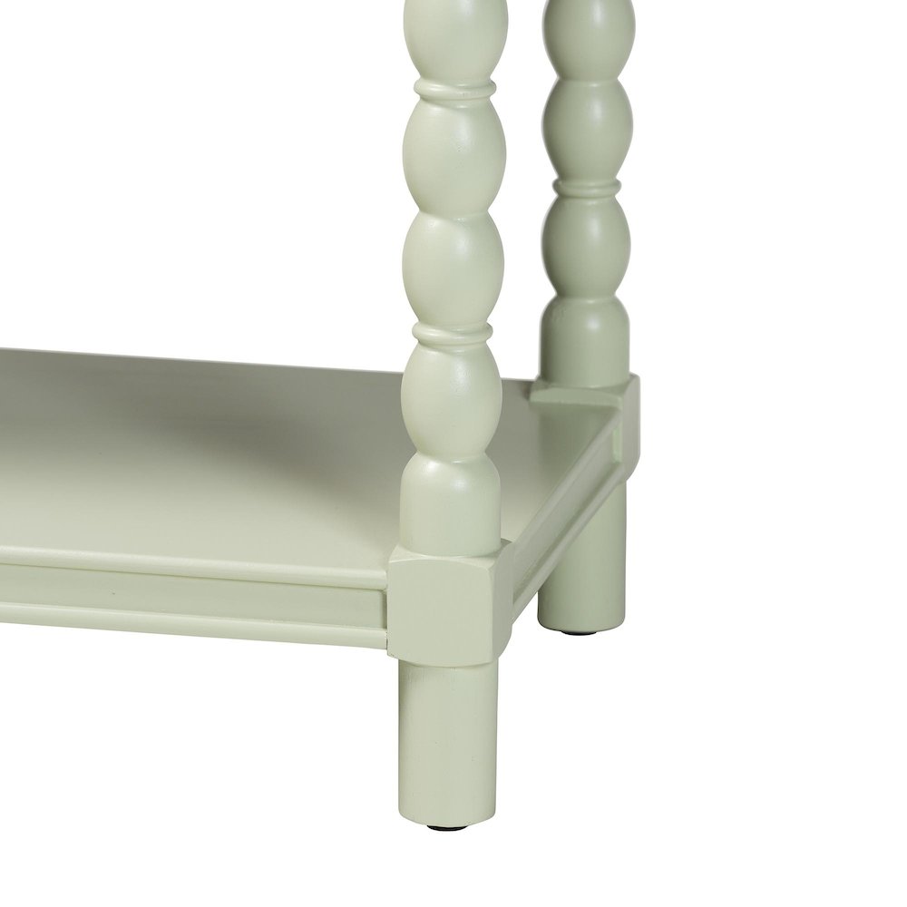 Console Table with Spindle Legs, 2 Drawers, Turned Detailing, Open Shelf Storage