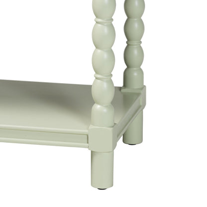 Console Table with Spindle Legs, 2 Drawers, Turned Detailing, Open Shelf Storage