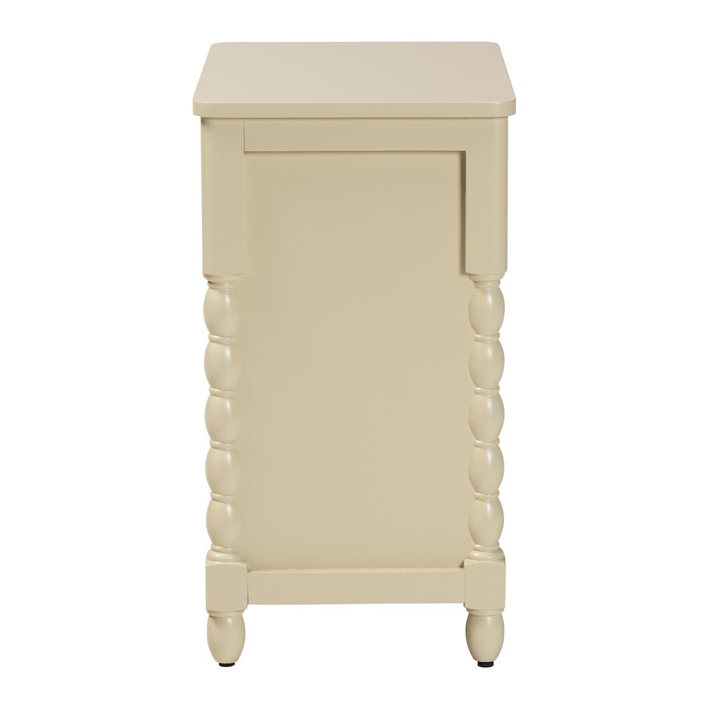 Nightstand with Spindle Legs - 3-Drawer Bedside Table with Turned Detailing