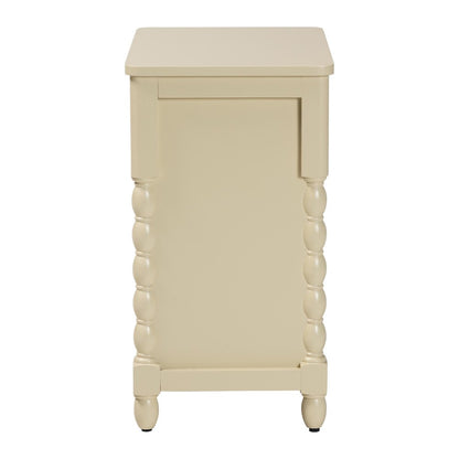 Nightstand with Spindle Legs - 3-Drawer Bedside Table with Turned Detailing