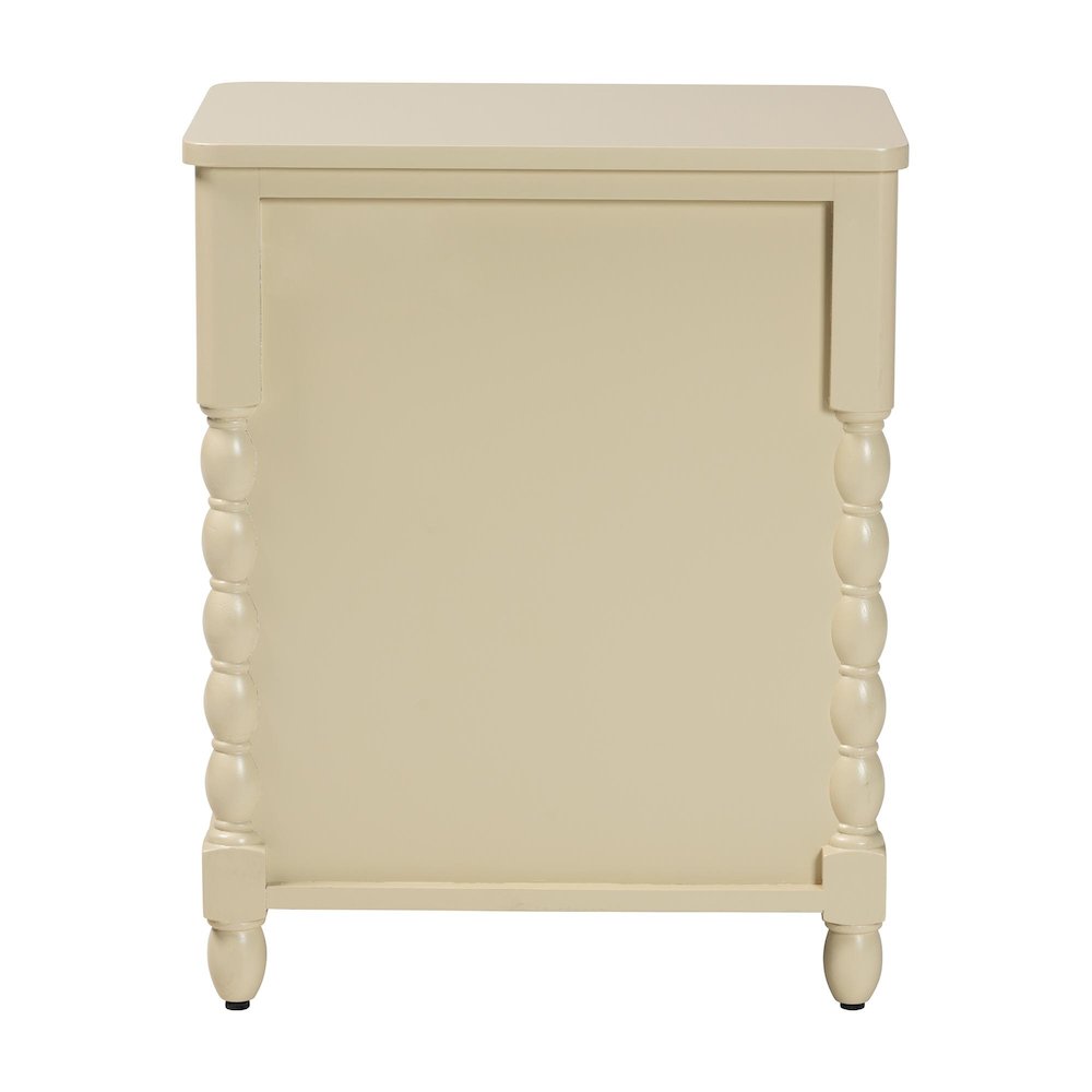 Nightstand with Spindle Legs - 3-Drawer Bedside Table with Turned Detailing