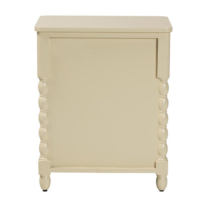 Nightstand with Spindle Legs - 3-Drawer Bedside Table with Turned Detailing
