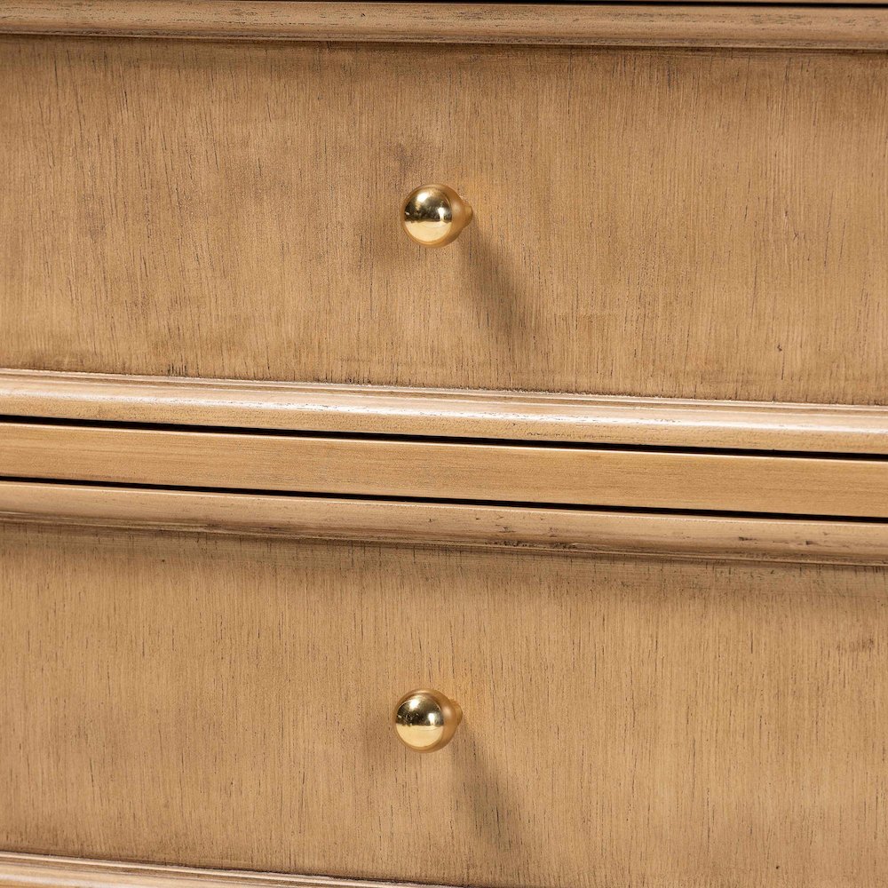 Karmel Chest - 3-Drawer Storage Chest with Curved Front and Tapered Legs