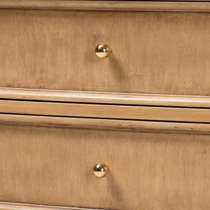 Karmel Chest - 3-Drawer Storage Chest with Curved Front and Tapered Legs
