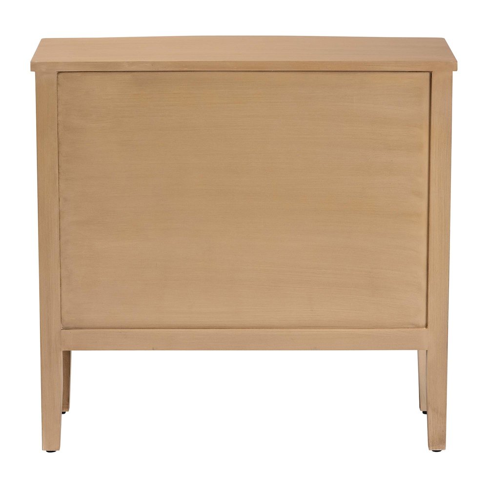 3-Drawer Storage Wood Chest with Textured Drawer Fronts and Round Knobs