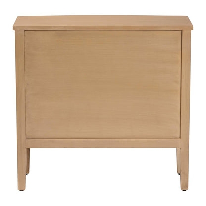 3-Drawer Storage Wood Chest with Textured Drawer Fronts and Round Knobs