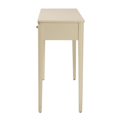 Console Table - 3-Drawer Accent Table with Fluted Wood and Scalloped Framing