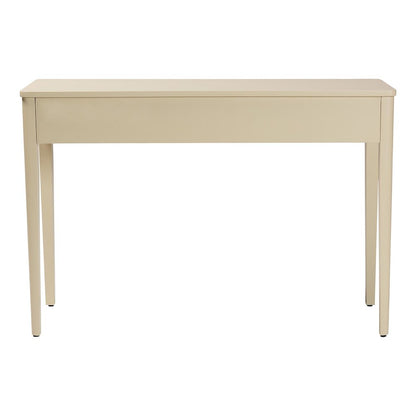 Console Table - 3-Drawer Accent Table with Fluted Wood and Scalloped Framing