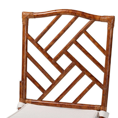 Marbled Tortoise Rattan 5-Piece Dining Set - Dining Table and 4 Chairs Set