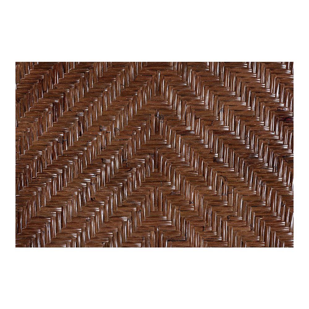 Mahdis Rattan 2-Piece Dining Chair Set with Cushion, Chevron Back