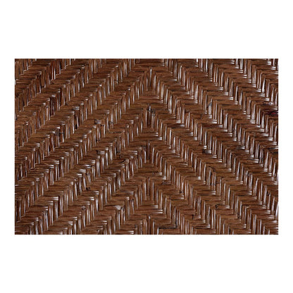 Mahdis Rattan 2-Piece Dining Chair Set with Cushion, Chevron Back