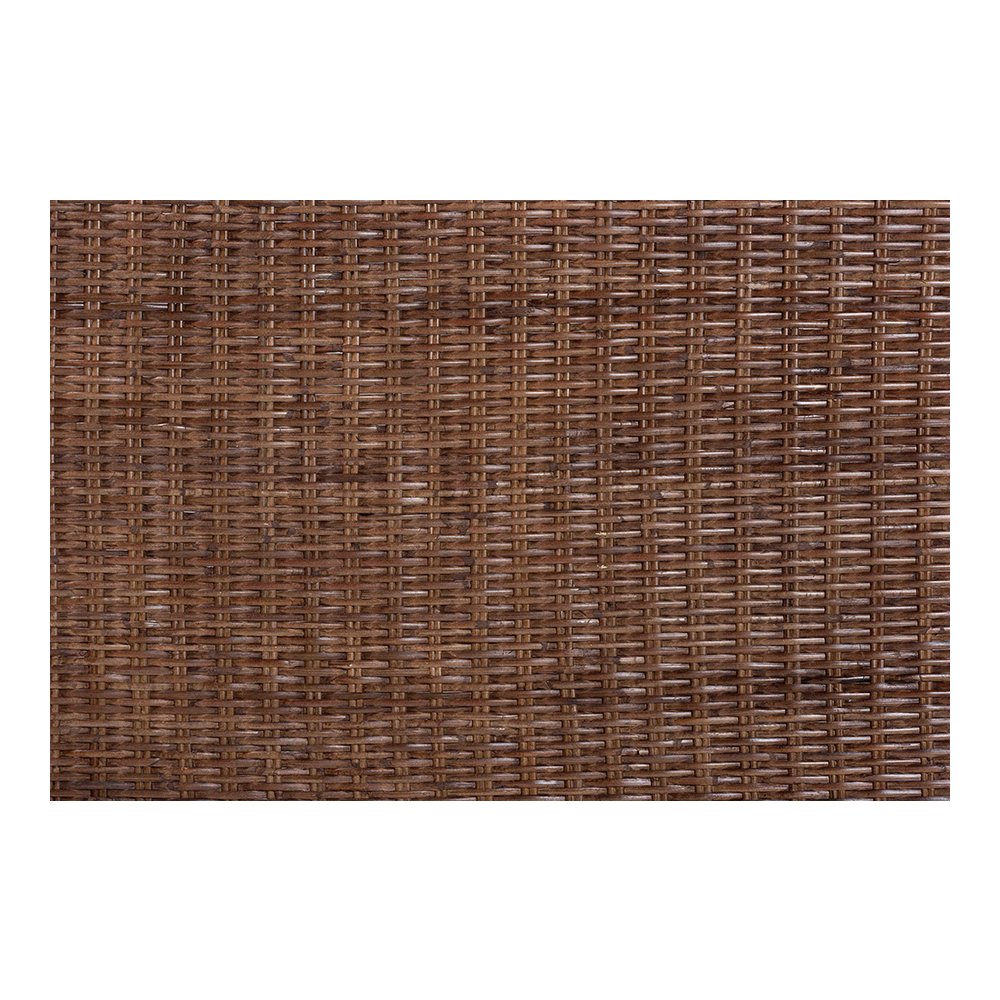 Raphaela Rattan Standalone Headboard with Stepped Detailing, Queen