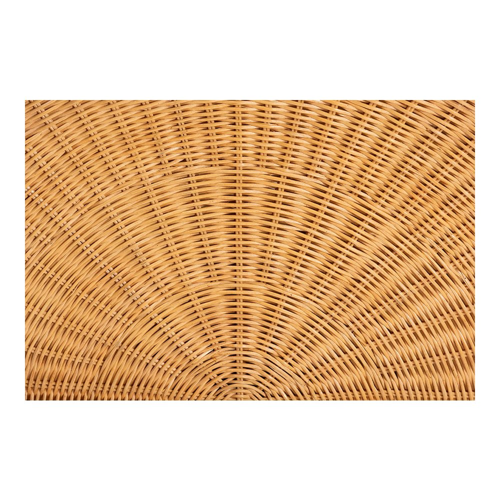 Aries Rattan Chaise Lounge Chair with Rolled Backrest and Cushion