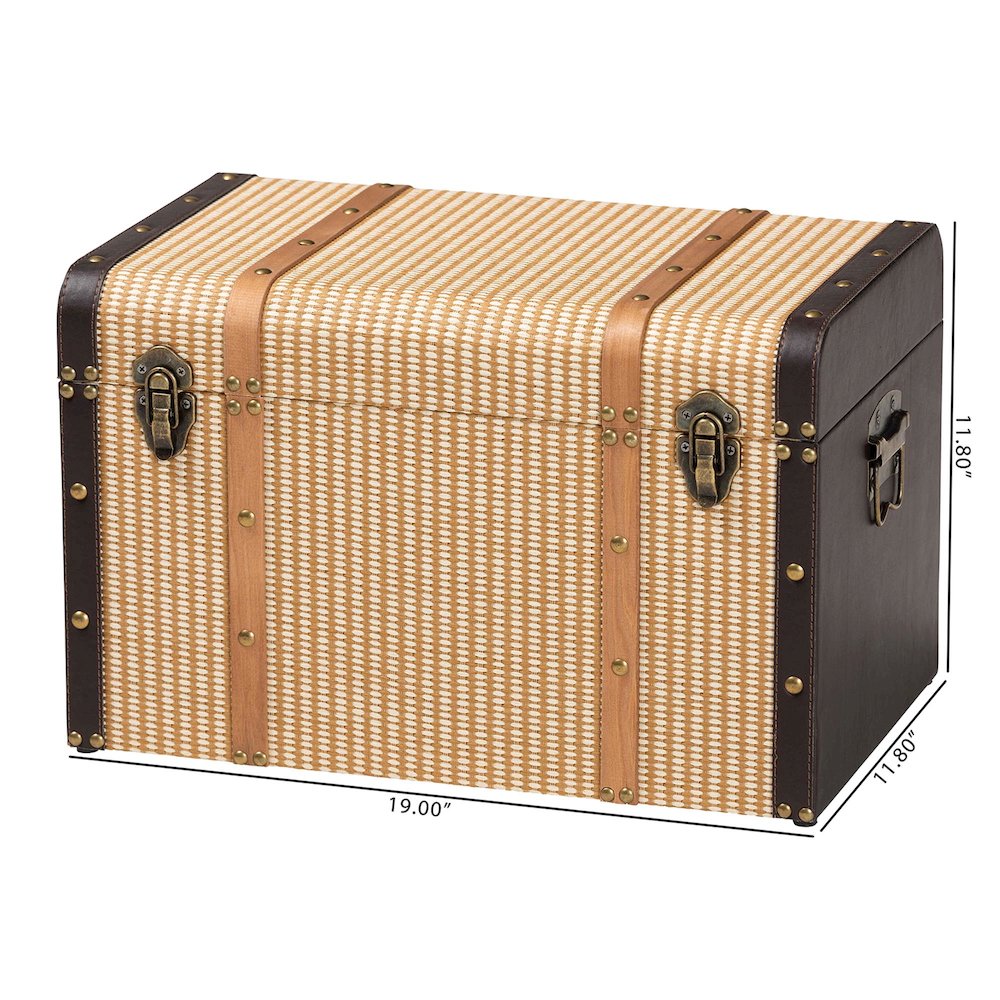 Manton Storage Trunk - Storage Chest with Hinged Top and Woven Exterior