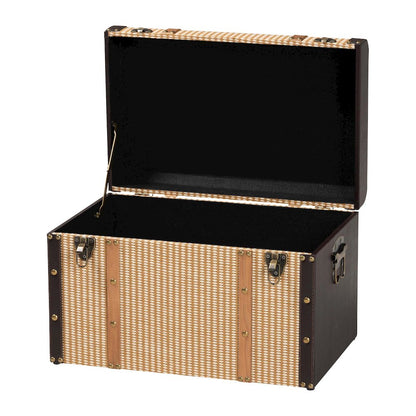 Manton Storage Trunk - Storage Chest with Hinged Top and Woven Exterior