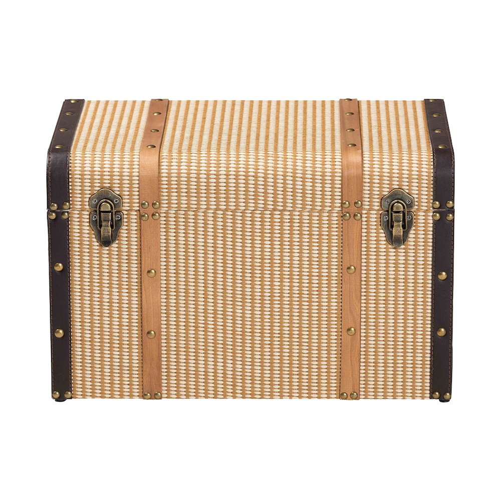 Manton Storage Trunk - Storage Chest with Hinged Top and Woven Exterior
