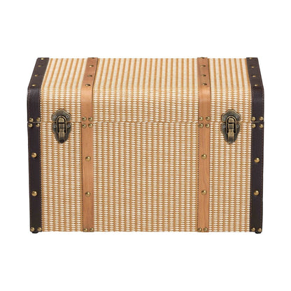 Manton Storage Trunk - Storage Chest with Hinged Top and Woven Exterior