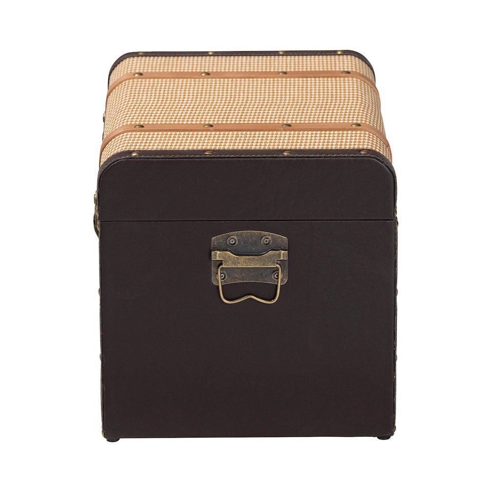 Manton Storage Trunk - Storage Chest with Hinged Top and Woven Exterior