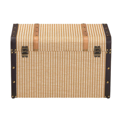 Manton Storage Trunk - Storage Chest with Hinged Top and Woven Exterior