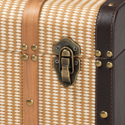 Manton Storage Trunk - Storage Chest with Hinged Top and Woven Exterior