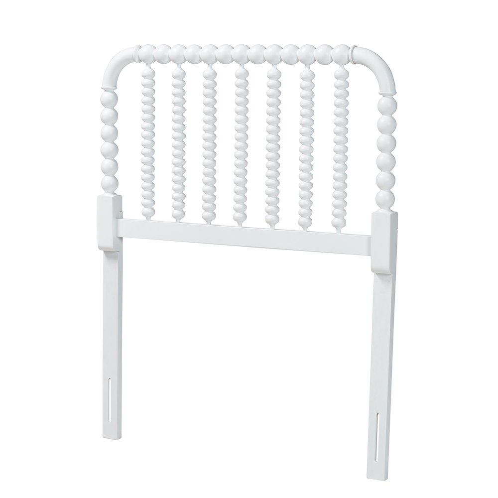 Finley Turned Bobbin Headboard - Spindle Design, Farmhouse, Twin, White