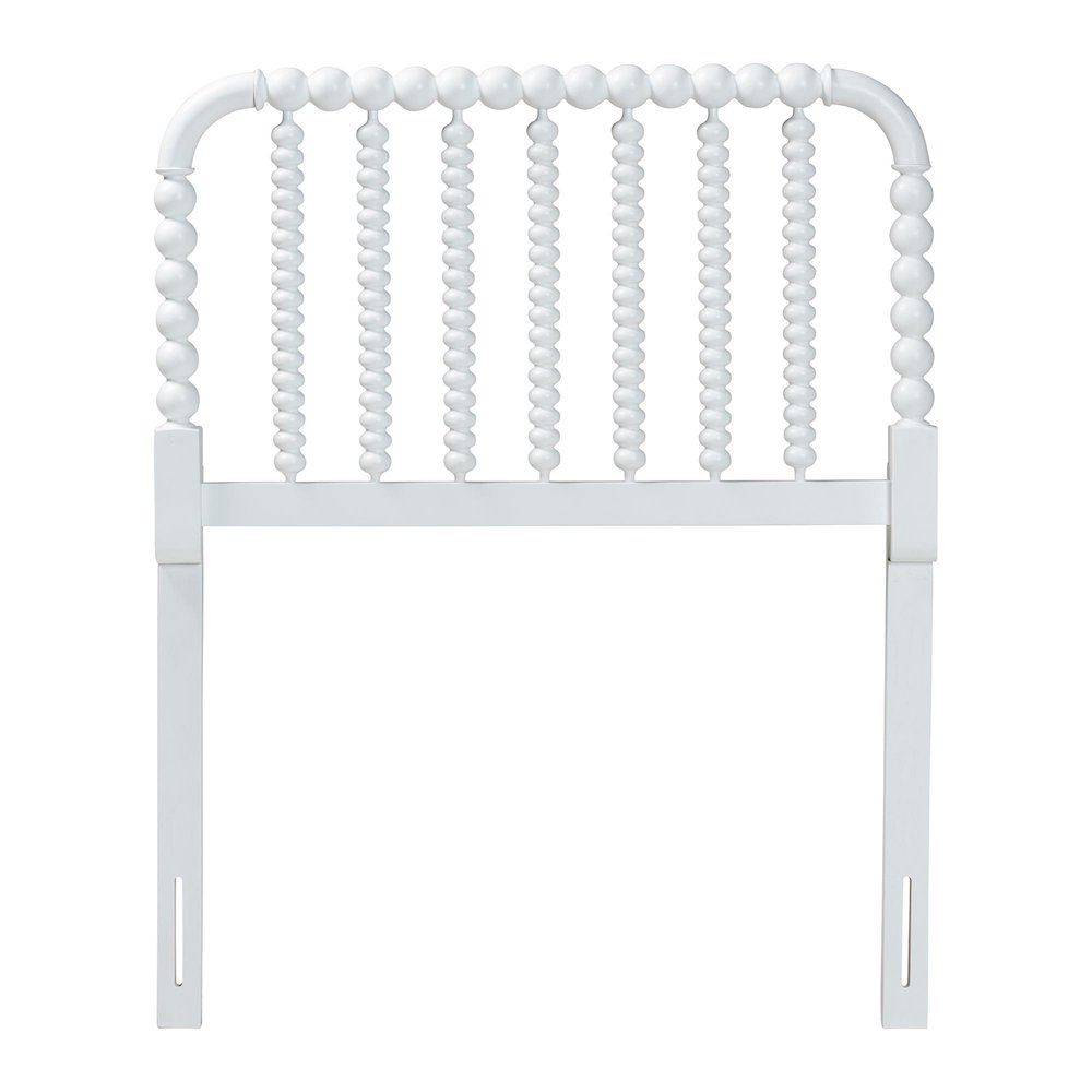 Finley Turned Bobbin Headboard - Spindle Design, Farmhouse, Twin, White