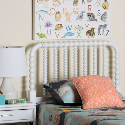 Finley Turned Bobbin Headboard - Spindle Design, Farmhouse, Twin, White