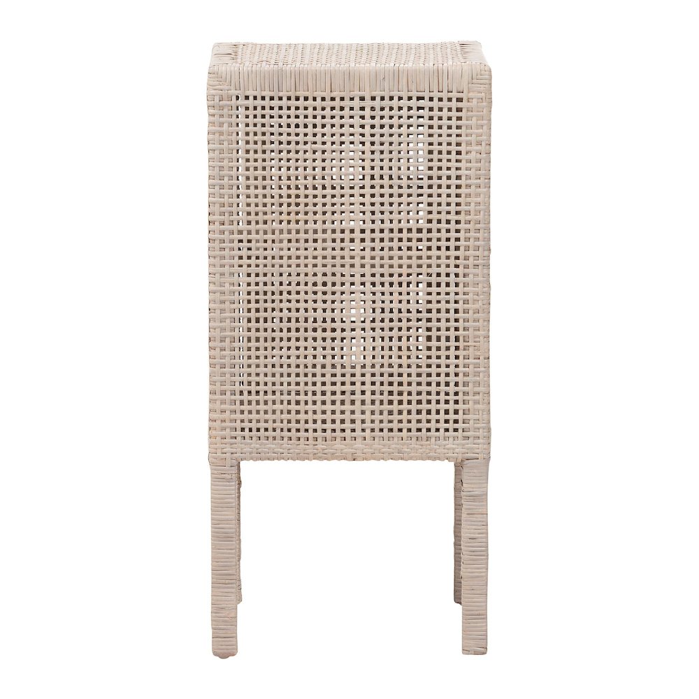 Accent Bedside Table with Interior Shelving and Elevated Base, French Grey