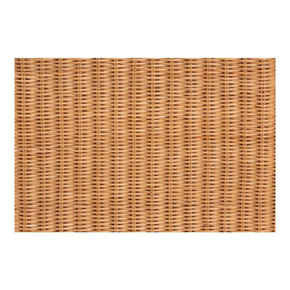 Pembroke Penguin Rattan End Table, Handwoven Sculptural Accent Table