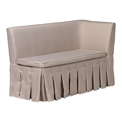 Reuben 3-Pc Upholstered Dining Nook Set - L-Shaped Corner Banquette, Beige