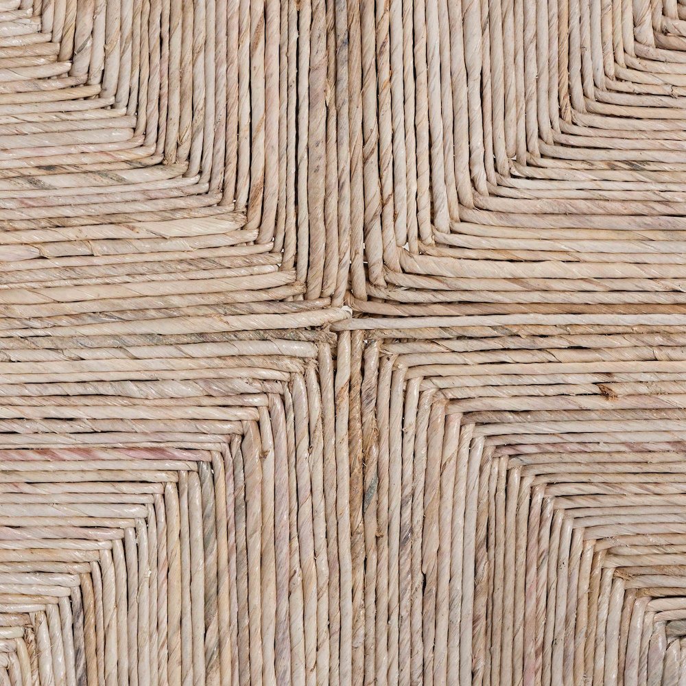 Fika Wishbone Counter Stool - Seagrass Seat, Mahogany Frame, Black