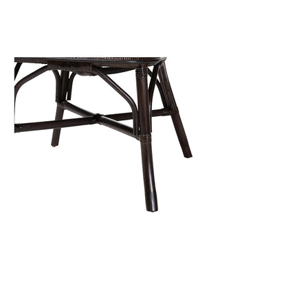 Irene Natural Rattan Dining Chair with Lattice Backrest, Espresso