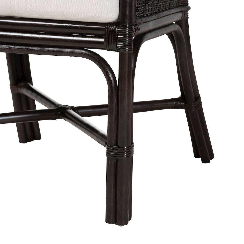 Acton Natural Rattan 2-Pc Dining Chair Set - Tall Back, Sloped Arms