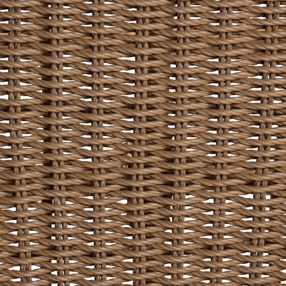 Isra Natural Rattan Accent Chair - Curved Barrel Back Lounge Chair