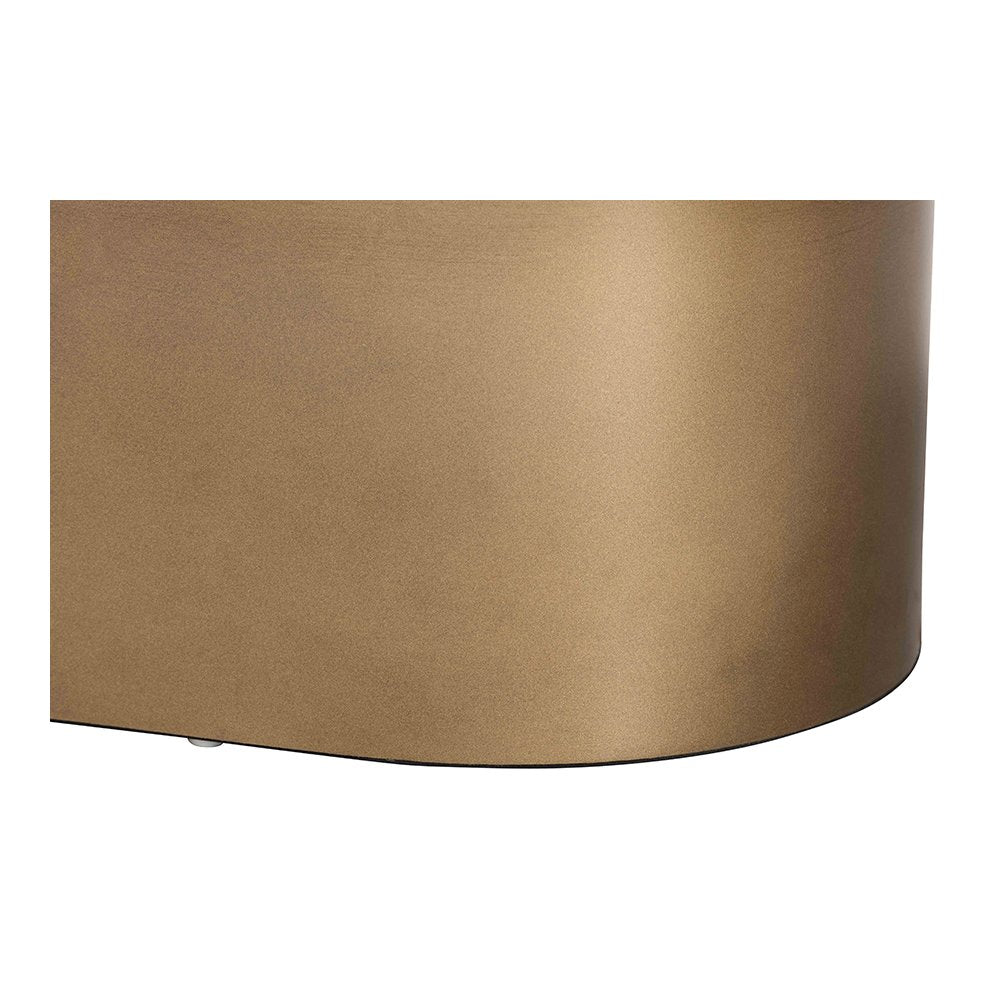 Emery Capiz Shell Coffee Table with Geometric Pattern, Oval Pedestal
