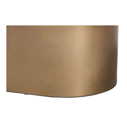 Emery Capiz Shell Coffee Table with Geometric Pattern, Oval Pedestal